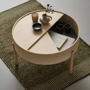 Design Bijzettafel Rond – Hout & Natuurlook